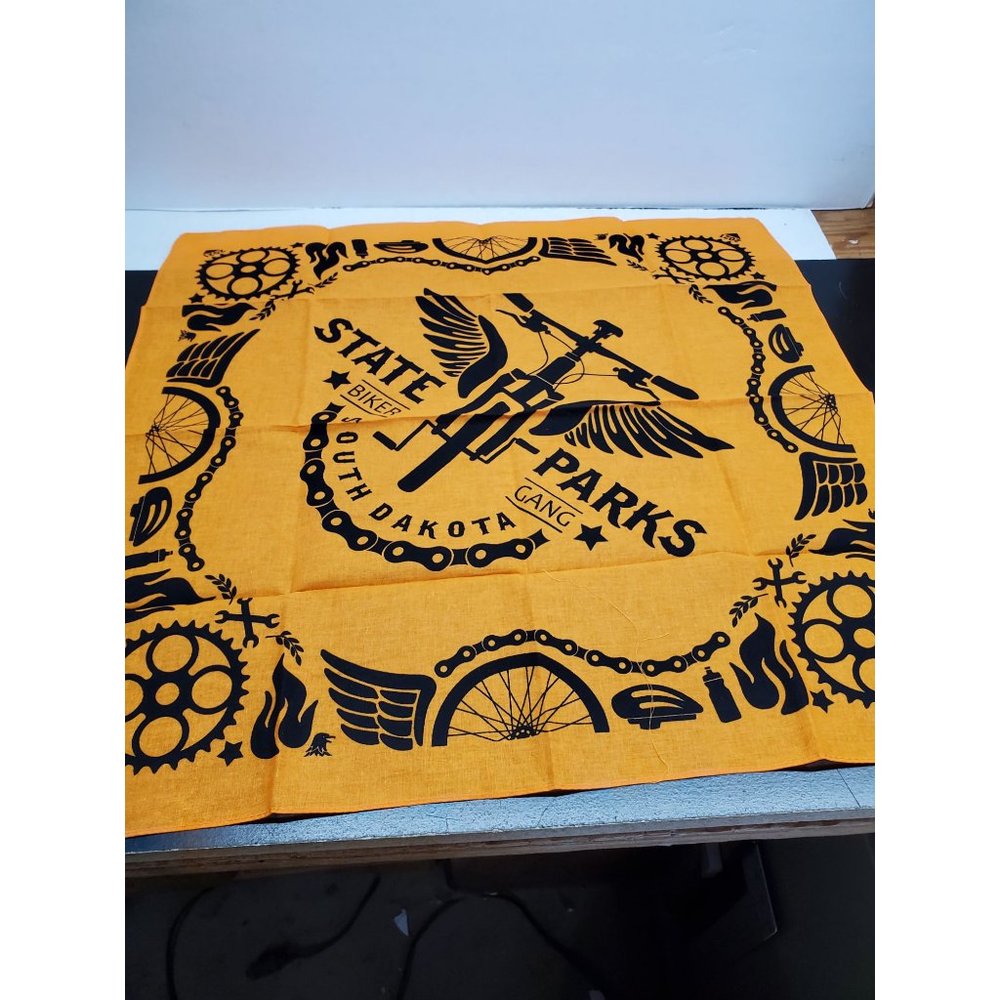 State‎ Parks Biker Gang South Dakota thin scarf handkerchief - 22 Inch Square